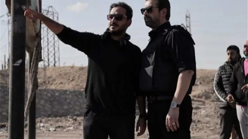 صورة.. كريم عبد العزيز وبيتر ميمي في كواليس مسلسل ”الاختيار 2”