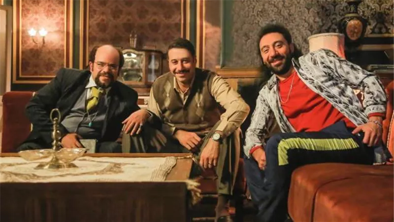 صورة.. محمد عبد الرحمن وأحمد السعدني في كواليس ”جمجوم وبم بم”