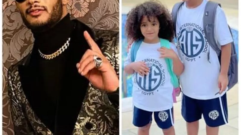 محمد رمضان ينشر صورة لأولاده ويعلق: العودة للمدرسة