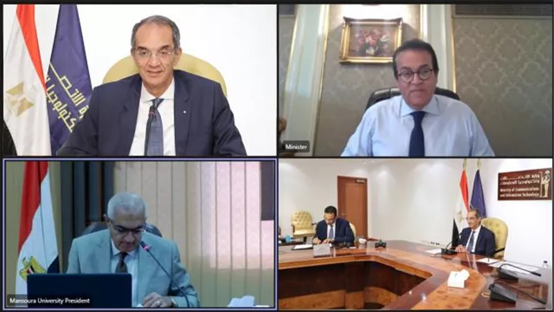 وزيرا التعليم العالى والاتصالات يشهدان توقيع اتفاقيتي تعاون مع جامعتي المنصورة وعين شمس