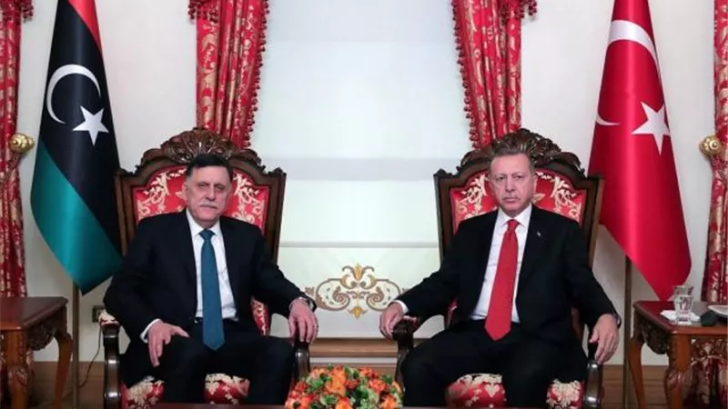 عاجل وخطير..السراج يبرم اتفاق جديد مع أردوغان لنهب المزيد من الثروات الليبية