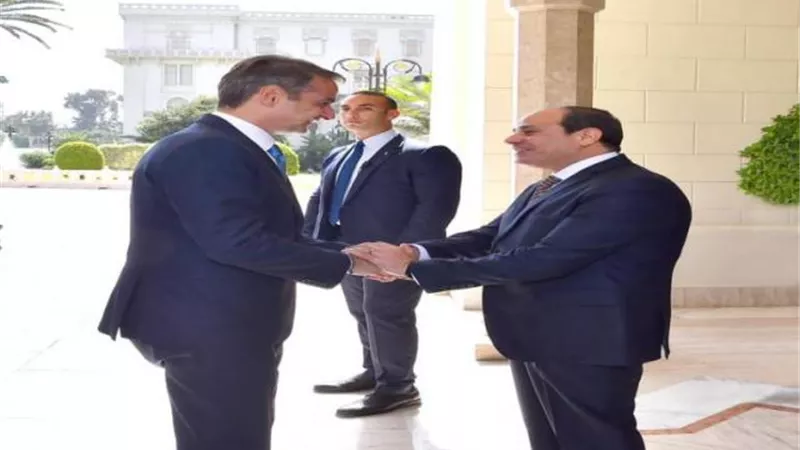 السيسى يبحث مع رئيس وزراء اليونان تعزيز العلاقات الثنائية