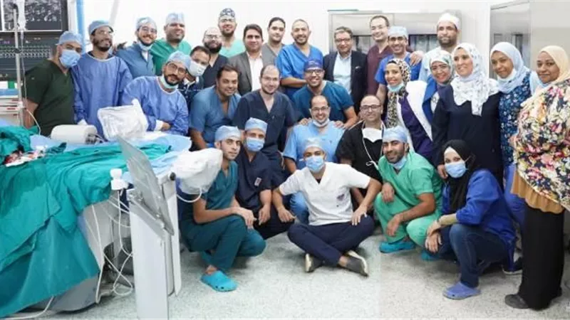 بالصور .. تغيير صمام اورطى بدون جراحه لمريضة عمرها 72 عاماً بطب حلوان