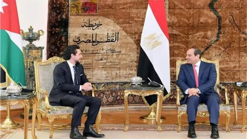 أول تعليق لـ ولي عهد الأردن علي اجتماعه مع الرئيس السيسي