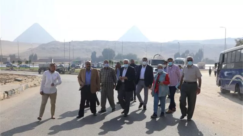 بالصور..محافظ الجيزة يوضح آخر ما وصل إليه ميدان الرماية وحدائق الأهرام