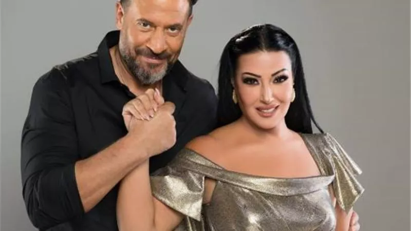 سمية الخشاب برفقة  ماجد المصرى من برنامج ”بصراحة مع”
