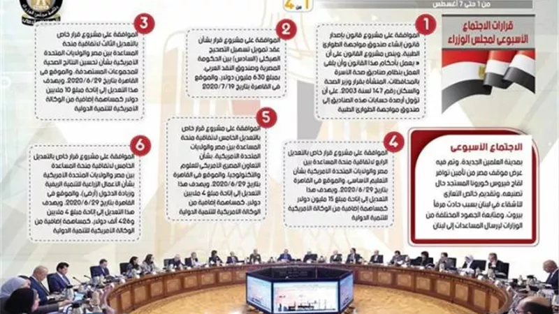 انفو جراف الحصاد الأسبوعي للحكومة