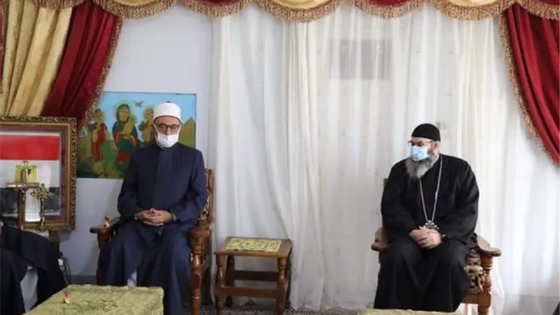 شاهد.. لماذا زار أمين «البحوث الإسلامية» مطرانية ضاحية السلام بالعريش؟