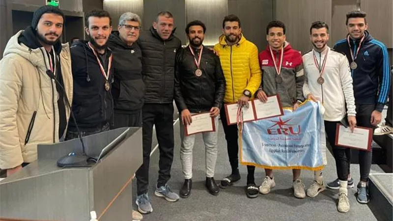 الجامعة المصرية الروسية  تحصل على المركز الـ3 فى بطولة الجامعات الخاصة .. بالصور