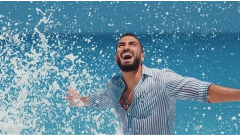 محمد الشرنوبي في أحدث جلسة تصوير من علي البحر