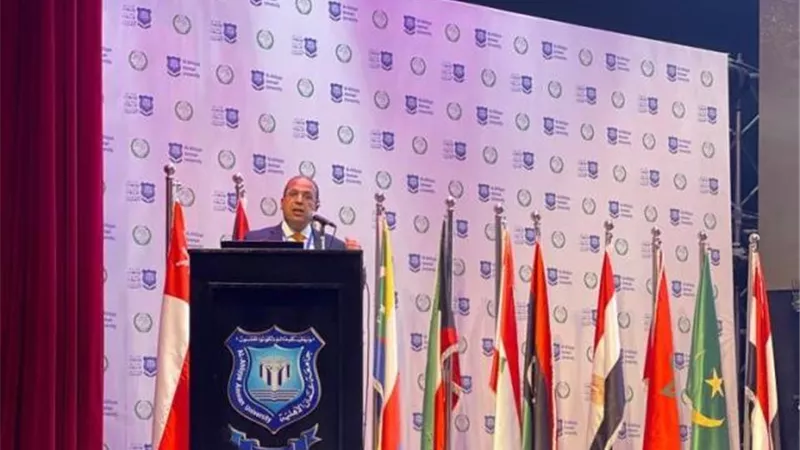 بالصور .. رئيس الجامعة البريطانية في مصر يشارك في مؤتمر اتحاد الجامعات العربية