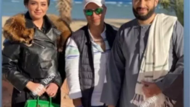 هبة مجدى برفقة حمادة هلال من كواليس ”المداح 2”