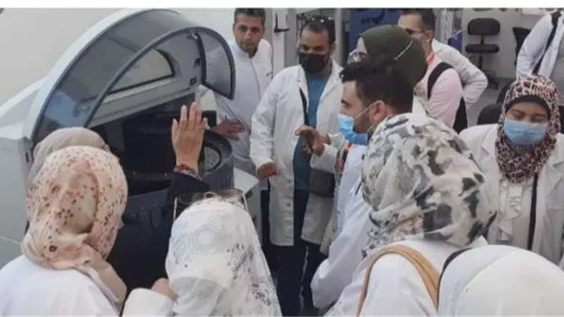 زيارة مستشفى 57357 للمشاركين بدورة هيئة الطاقة الذرية العربية