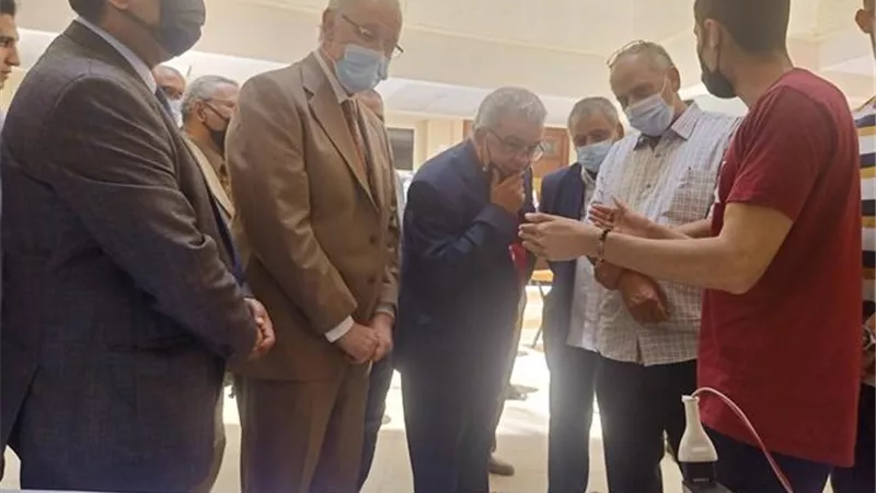 بالصور ..هندسة الجامعة المصرية الروسية تفتتح معرض ”الروبوتات” بـ100 مشروع طلابى