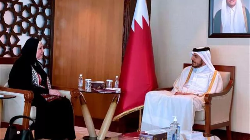 وزيرة التجارة والصناعة تلتقي نظيرها القطري لبحث سبل تنمية وتطوير علاقات التعاون الاقتصادي المشترك