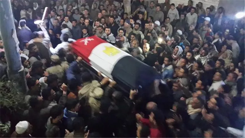 المنوفية تستعد لتشييع جثمان شهيد الواجب فى جنازة عسكرية