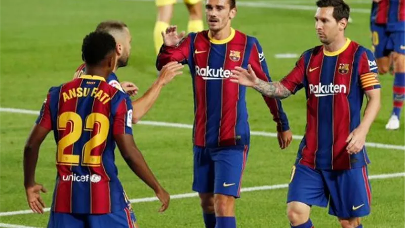 برشلونة يضرب فياريال برباعية في الشوط الأول بتوقيع فاتي وميسي