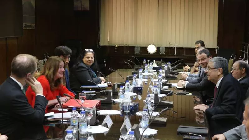 وزير الكهرباء يستقبل وزيرة شئون إفريقبا ببريطانيا والسفير بريطانيا بالقاهرة
