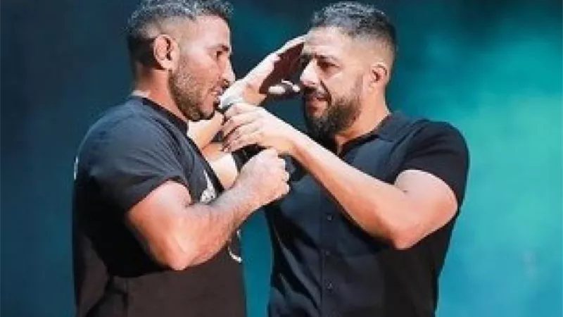 أحمد سعد يحتفل بعيد ميلاد محمد حماقى