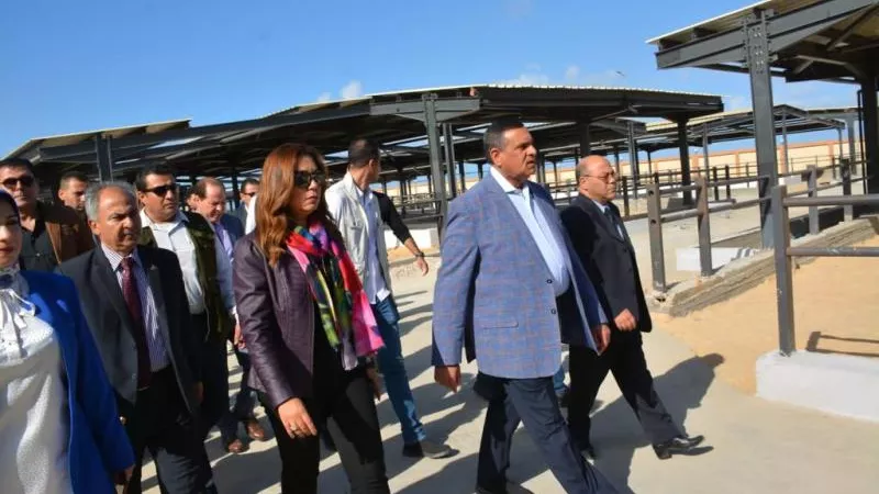 وزير التنمية المحلية ومحافظ دمياط يتفقدان المجزر الآلى والمحجر البيطري