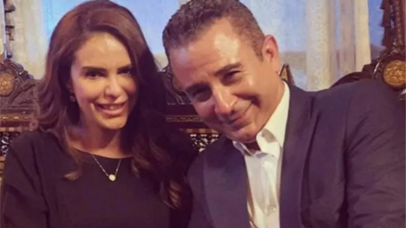 دنيا عبد العزيز وأحمد سعيد عبد الغني في كواليس تصوير مسلسل ”الحرير المخملي”
