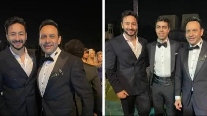 حمادة هلال يهنىء مصطفى قمر على حفل زفاف نجله ”إياد”: أجمل عريس