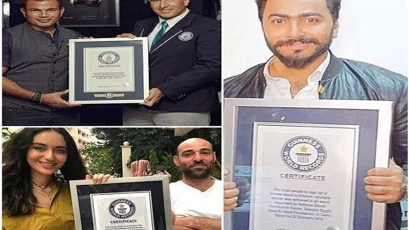 نجوم عرب سجلوا أسمائهم في موسوعة ”جينس”..الهضبة بعدما حقق أكبر نسبة مبيعات في الشرق الأوسط..ونجم الجيل بحملة تبرع بالدم..وفايدة كامل كأقدم برلمانية في العالم