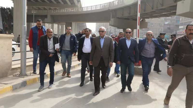شاهد.. جولة محافظ الجيزة أسفل محور كمال عامر وموقف أرض اللواء