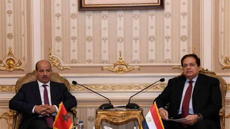 بالصور .. وكيل مجلس النواب يلتقي رئيس مجلس المستشارين المغربي