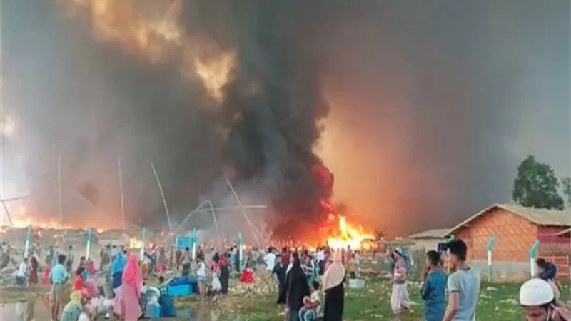تفاصيل الحريق الضخم الذي اندلع في مخيم للاجئين الروهينجا جنوب بنجلاديش