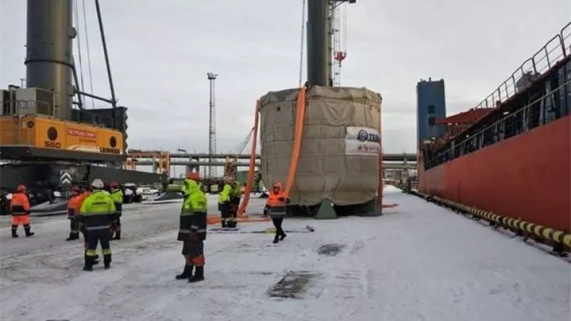 وصول أول معدة نووية طويلة الأجل إلى ميناء الضبعة التخصصي