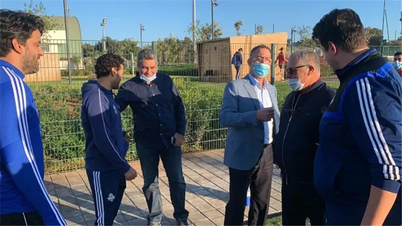 أبوريدة يصطحب لقجع لتحية بعثة بيراميدز قبل نهائي الكونفدرالية