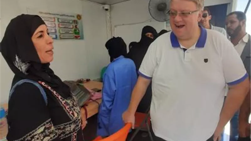 بالصور.. مدير العمل الدولية يتفقد وحدة تدريب  مهني بسانت كاترين