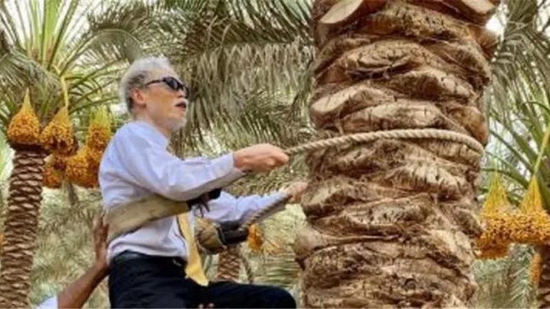 بعد تسلقه نخلة في البحيرة.. السفير اليابانى بالقاهرة يتصدر تريند السوشيال ميديا