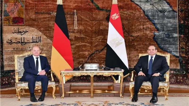 ماذا دار في لقاء الرئيس السيسي والمستشار الألماني أولاف شولتز؟