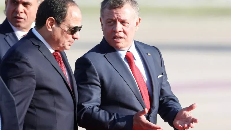 الرئيس السيسى وعاهل الأردن يؤكدان ضرورة التحرك الدولى لإغاثة أهالى غزة