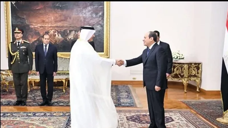 الرئيس السيسي يتسلم أوراق اعتماد سفير دولة قطر بالقاهرة