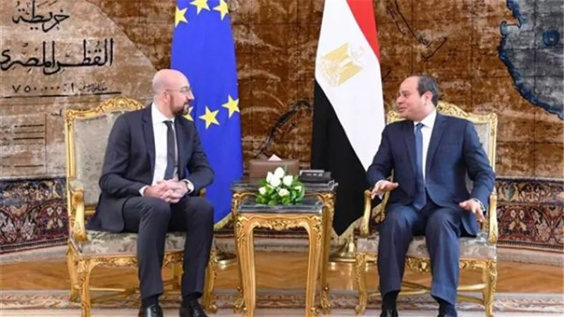 تفاصيل مباحثات السيسى مع رئيس المجلس الأوروبى
