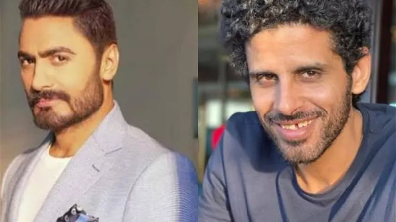 ”مبروك يا عالمي”.. حمدي الميرغني يهنئ تامر حسني على فيلم ”مش أنا”