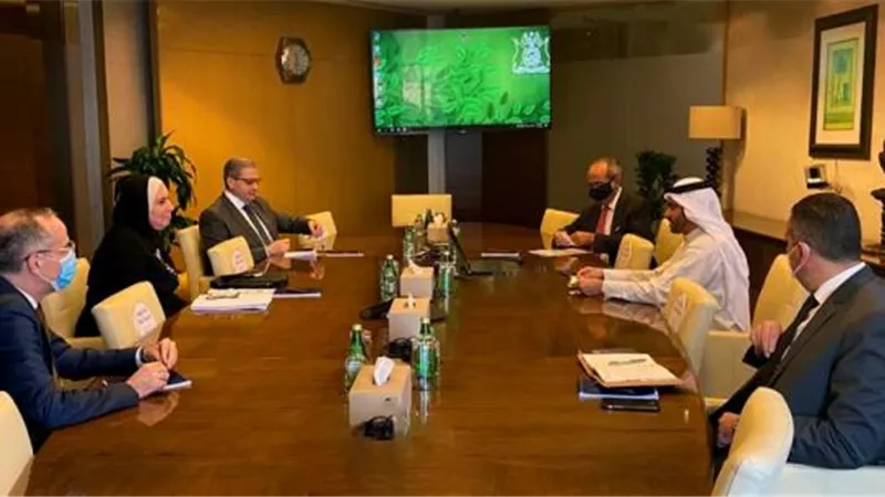 وزيرة التجارة والصناعة تبحث مع ممثلي شركة دبي للاستثمار خطط الشركة لإنشاء مجمع استثماري بكوم أوشيم بالفيوم