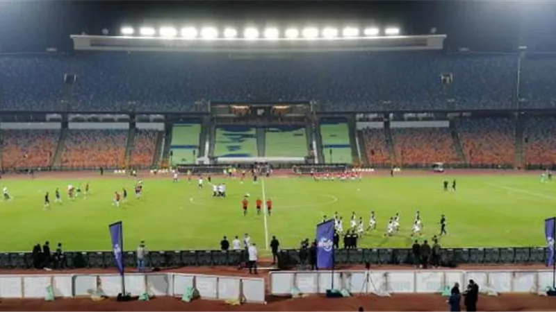 منتخب مصر الأولمبي يجرى عمليات الإحماء قبل مواجهة البرازيل (صور)
