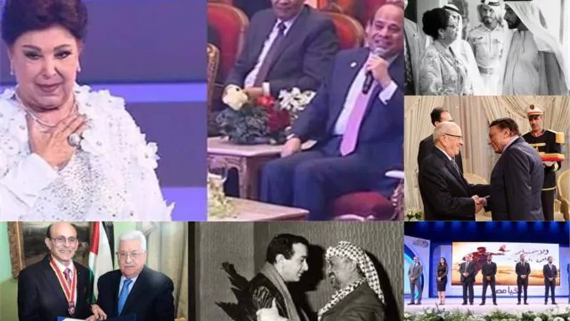 الرئيس الفلسطيني منح محمد صبحي وسام الثقافة والفنون.. والسيسي كرم صناع ”الاختيار” وأشاد بالراحلة رجاء الجداوي.. تعرف على قائمة تكريمات الرؤساء والملوك لنجوم الفن