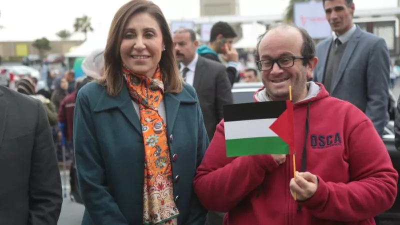 بالصور.. وزيرة الثقافة تفتتح فاعليات لدعم فلسطين بمعرض الكتاب