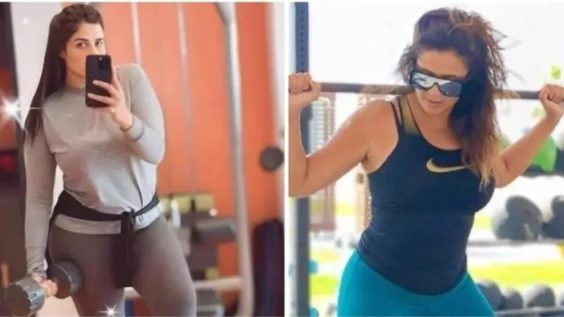 وحش الكون.. ياسمين عبد العزيز تخطف الأنظار برشاقتها في ”الجيم” وتعلق: مش شايفينهم