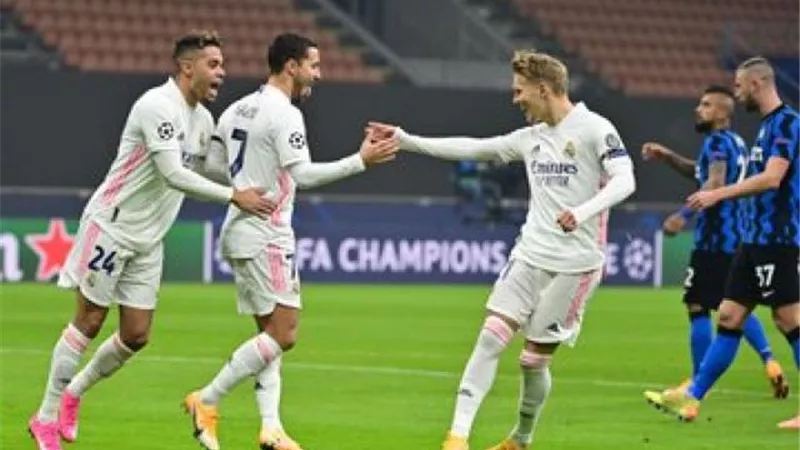 ريال مدريد يتقدم على إنتر ميلان بهدف في الشوط الأول