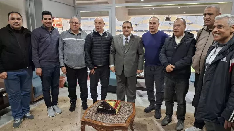 سر تواجد جهاز منتخب مصر في مباراة المقاولون ضد المصري