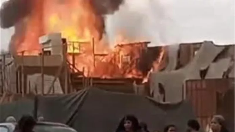 صور عاجل.. حريق هائل في لوكيشن تصوير مسلسل جودر لـ ياسر جلال (صور)