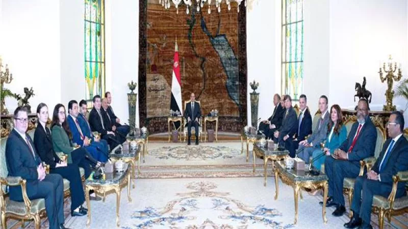 خلال لقائه وفد مجلس النواب الأمريكي.. 5 تصريحات حاسمة من الرئيس السيسي عن القضية الفلسطينية