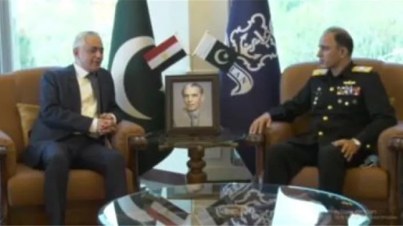 سفير مصر يبحث مع رئيس أركان القوات البحرية الباكستانية تعزيز التعاون الثنائى