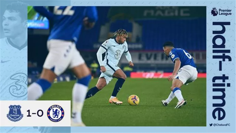 إيفرتون يضرب تشيلسي بهدف في الشوط الأول